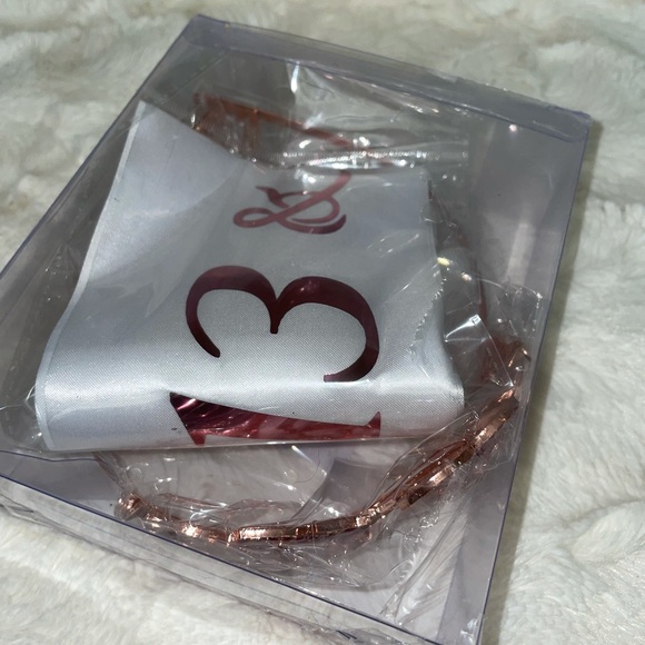 13th birthday tiara crown and sash - Picture 3 of 4